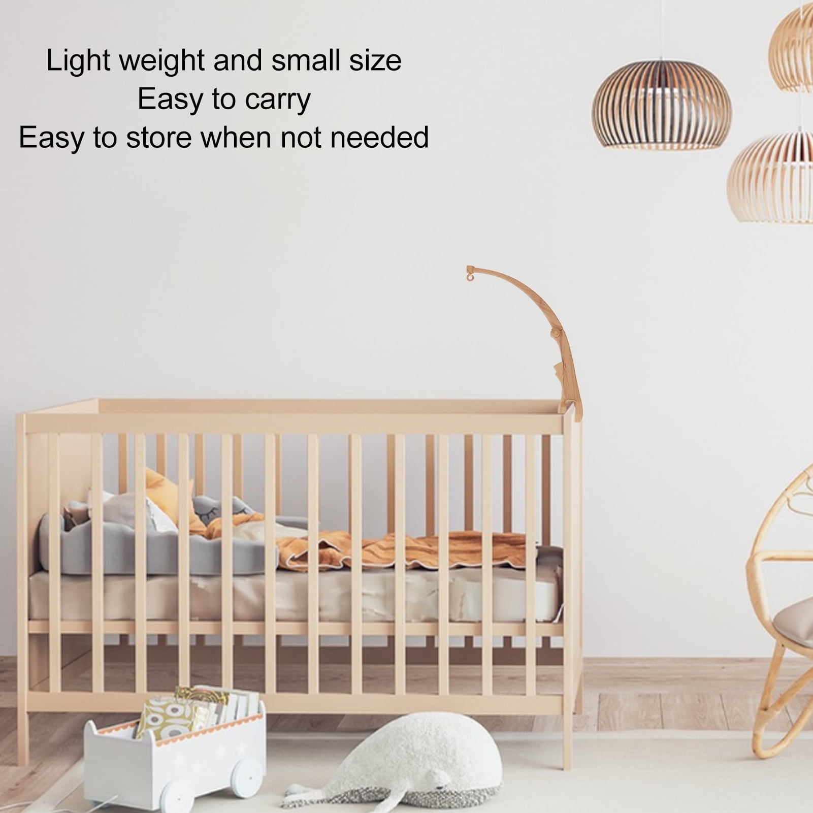 Support Mobile En Bois Pour Lit Bébé 69,3 Cm - Bras Mobile Pour Carillon Et Jouets