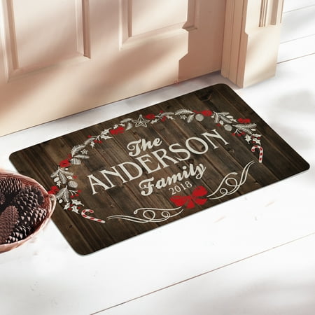 - Personalized Rustic Christmas Doormat