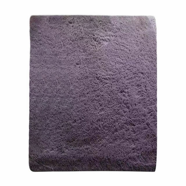 Machine Washable Microfiber Area Rug 8X10 Feet Fluffy Shaggy Bedroom Floor Mat Non Slip Soft Fuzzy Dorm Room Indoor Carpet Contemporary Home Aesthetic, 1* Carpet