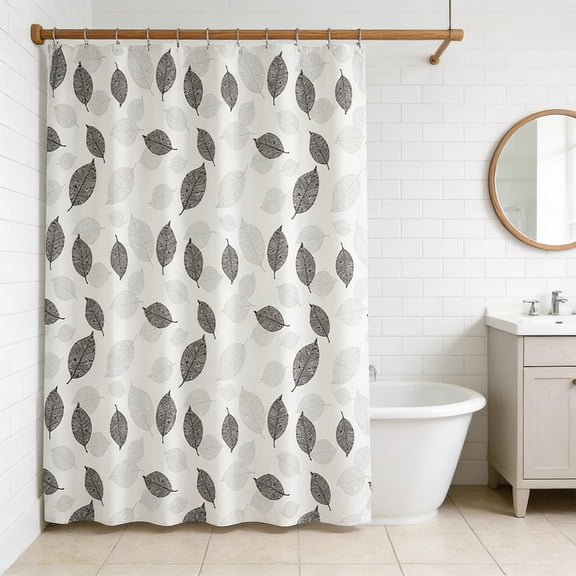 FEOLGEHLY Heavy Duty Plastic Shower Curtain 70.86x70.86 in, No Drill Easy Install Multi-use Room Divider, Waterproof Weighted Hem Fade Resistant with 12 Hooks Dorm Hotel Bathroom Decor (B)