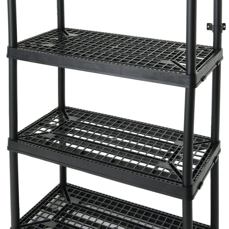 Gracious Living 4 Shelf Heavy Duty Black Ventilated Unit