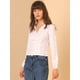 thumbnail image 2 of INSPIRE CHIC Blusa de manga larga con cuello en V dulce y estampado de corazón para mujer blanco XL, 2 of 6