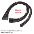 thumbnail image 5 of 10Pin+18Pin to 24Pin Modular Power Cable 18AWG Black Flat Cable for Computer Power Supply, 5 of 9