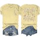 thumbnail image 2 of Camisetas de Verano de Mujer Pequeña Flor Impresa Cuello Redondo Manga Corta Superior, Verano Superior de las Mujeres, 2 of 6