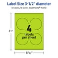 thumbnail image 6 of Avery Printable Round Labels, Bright Green, 3.5" Diameter, 40ct, 6 of 11