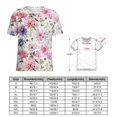 thumbnail image 2 of Floral Colorful Flower T Shirts Basic T-Shirt Short Sleeve Ladies Tee Shirt Summer Graphic Clothing, 2 of 6