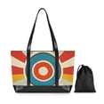 thumbnail image 7 of FORMRS Canvas Laptop Tote Bag for Women with 15.6" Computer Compartments Shoulder Handbag, Colorful Circles, 7 of 7