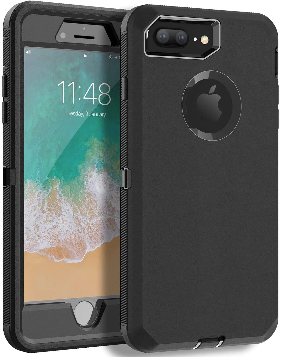 iPhone 7 Plus and iPhone 8 Plus Heavy Duty Case - {3 Layer Shock Absorbent Durable Case- Compatible for 7 Plus/ iPhone 8 Plus} - Walmart.com