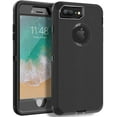 thumbnail image 4 of iPhone 8 Plus Heavy Duty Case {Shock Proof Case with 3 Layer Rubber, Shatter Resistant, [Tough Armour] Rugged Case Compatible for iPhone 8 Plus} Black, 4 of 7