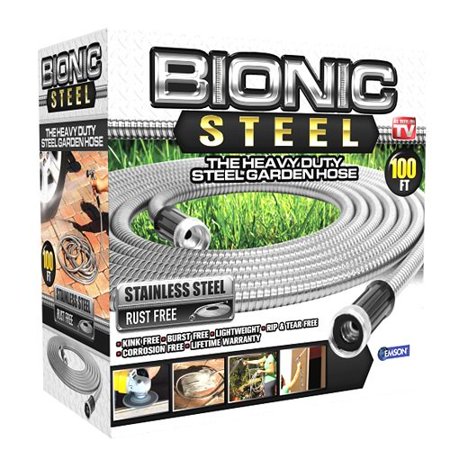 Bionic Steel Stainless Steel Super Durable Metal Garden Hose - Lightweight & Kink-Free