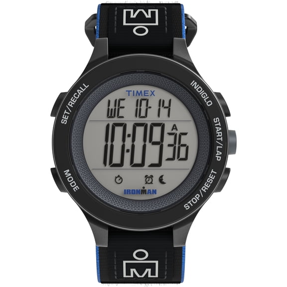 Timex Men's Ironman T200 42mm FastWrap Watch - Black Strap Digital Dial Black Case