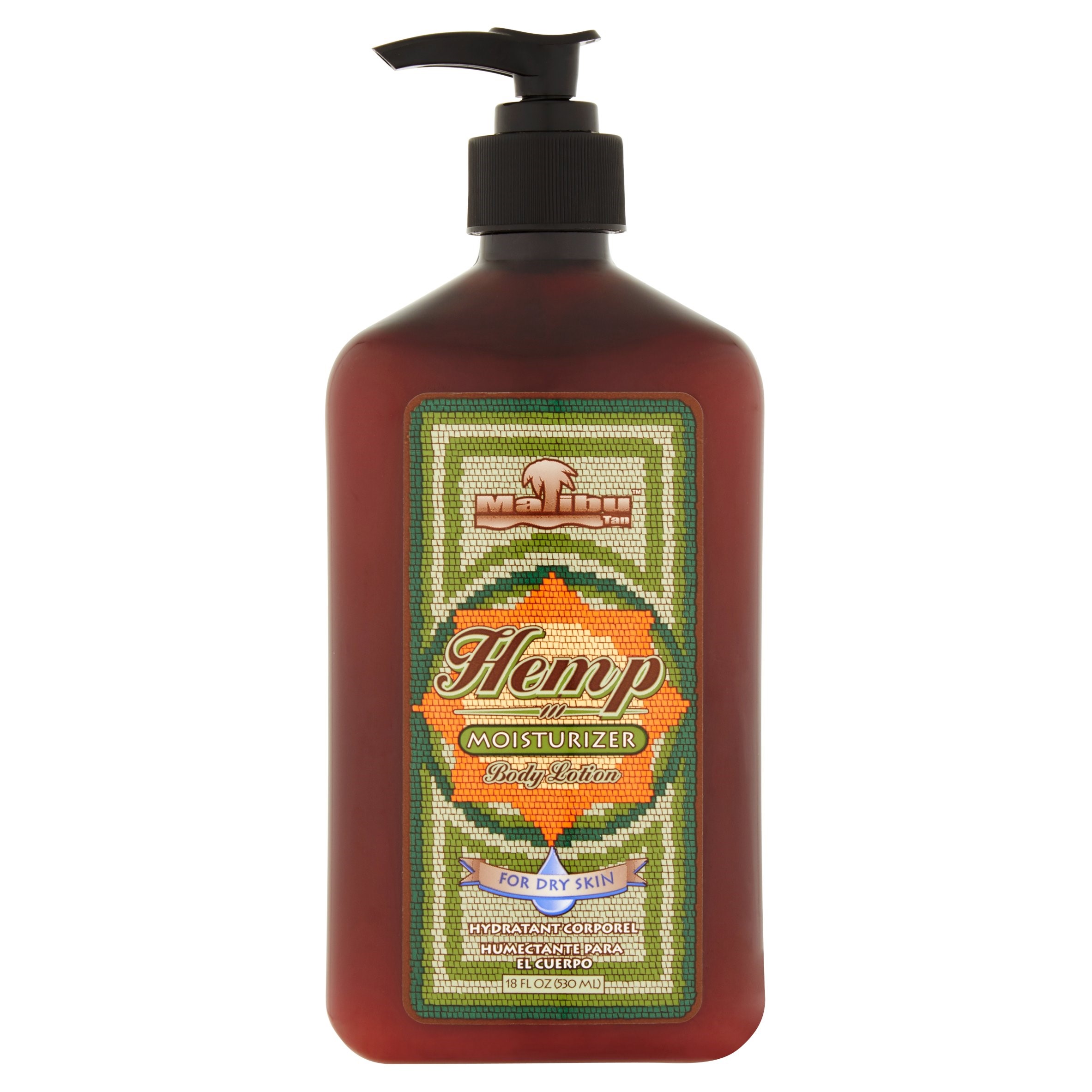 Malibu Tan Body Lotion for Dry Skin Hemp Moisturizer, 18 fl oz