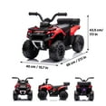 thumbnail image 3 of VOLTZ TOYS Explorer Quad UTV 6V Ride-On Car for Toddlers, Electric 4-Wheeler Kids ATV with Storage Trunk, Battery Powered Single Seater Toy with LED Lights & Music, Red, 3 of 6