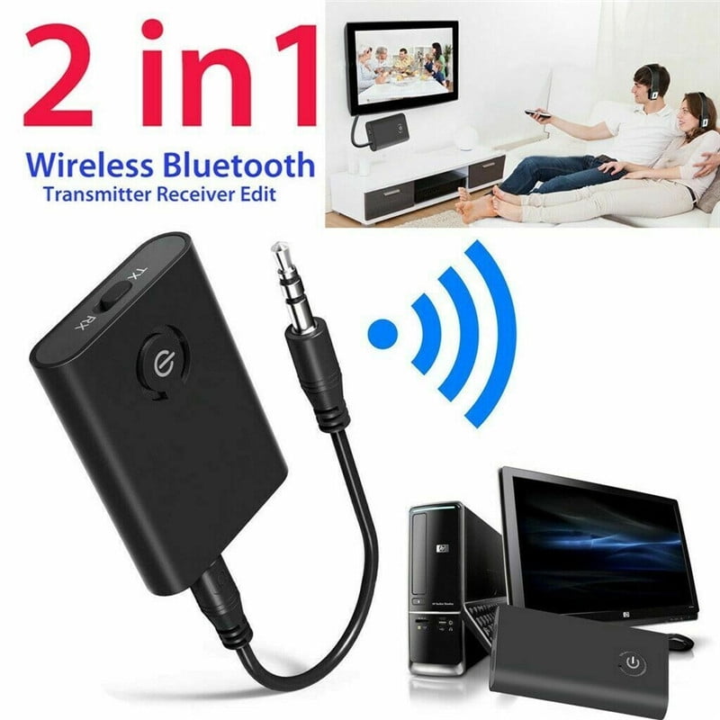 USB Bluetooth V5.0 Transmitter & Receiver Wireless A2DP Audio 3.5mm Aux Adapter 