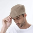 thumbnail image 4 of Yirtree Vintage Men's Flat Cap Ivy Gatsby Newsboy Hat Driving Cabbie Hunting Cap, 4 of 8