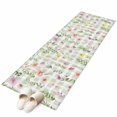 thumbnail image 2 of 2'x6' Rug Runners for Hallways Kitchen, Spring Floral Non Slip Entryway Beside Floor Carpet Runner, Pink Flowers Green Plaid Pastoral Washable Laundry Room Bedroom Throw Rugs Mat for Family Pet, 2 of 8