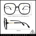 thumbnail image 2 of (2-Pack) Womens 90s Oversize Rectangular Butterfly Clear Lens Eyeglasses 1 Black 1 Yellow, 2 of 2
