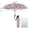 thumbnail image 2 of POBUDS Windproof Automatic Umbrella – Steel-Carbon Fiber Frame, UV-Blocking Black Coating Inside, Auto Open/Close - Cherry Blossom Trees, 2 of 8