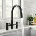 thumbnail image 4 of KRAUS Oletto Bridge Kitchen Faucet with Pull-Down Sprayhead in Matte Black, 4 of 15