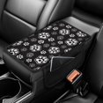 thumbnail image 2 of Uourmeti Car Seat Box Cover Protector for Automotive Interior, Soft Warm Armrest Cushion Surface Pad for SUV Auto Armrest Cover, Black White Paw Print, 2 of 6