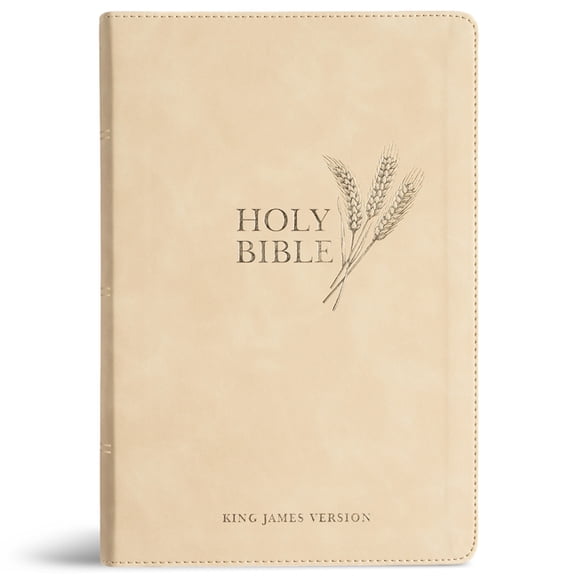 KJV Giant Print Reference Bible, Cream Leathertouch, (Hardcover)