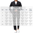 thumbnail image 2 of LEKWK Black Suits for Men Cropped Double Breasted 2 Piece Suit Slim Fit Blazer and Trousers Set Buttons Formal Business Tuxedo Jackets Party Wedding Evening Outfits, 2 of 5