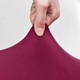 thumbnail image 3 of 2PCS Burgundy Stretch Bar Stool Cover, Printed High Chair Cover for Bar High Dining Chair Covers, Dining Room Chair Seat Protector, 3 of 5