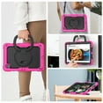 thumbnail image 6 of For Lenovo Tab M11/K11 LTE 2024 Case 11 inch, 360 Rotating Shockproof Cover with Stand, Handle, Shoulder Strap (TB330FU/TB330XU/TB331FC), Rose, 6 of 7