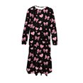 thumbnail image 5 of UQJfacai Girls Ruffle Maxi Dress Valentines Heart Print Long Sleeve Crewneck Flowy Dress with Pockets Party Holiday Outfits 4-15 Years, 5 of 6