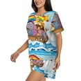thumbnail image 2 of Picia Rainbow Animals on Noah's Ark Pajamas Sets for Women Soft Short-Sleeved Pjs with Lounge Shorts Two Piece Sleepwear-Medium, 2 of 9