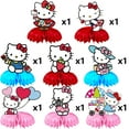 thumbnail image 4 of 8Pcs Hello Kitty Theme 3D Double Side Honeycomb Centerpieces Table Toppers,Cartoon Birthday Party Decorations Supplies for kids., 4 of 5