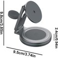 thumbnail image 2 of Cargador Magnético MagSpin 3 en 1 para iPhone, Base de Carga Rápida Inalámbrica USB-C con Tecnología Qi2 360°, Fácil Conexión, Energía Estable 15W para iPhone/AirPods/Watch (Gris,Gris Espacial, 2 of 10