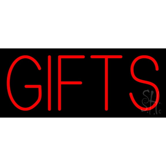 Gifts LED Neon Sign 10" Tall x 24" Wide - inches, Black Square Cut Acrylic Backing, with Dimmer - Premium built indoor Sign for Storefront, Store interior.