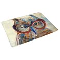 thumbnail image 2 of MKHERT Funny Wise Owl with Big Eyes in Glasses Animal Watercolor Doormat Rug Home Decor Floor Mat Bath Mat 30x18 inch, 2 of 3