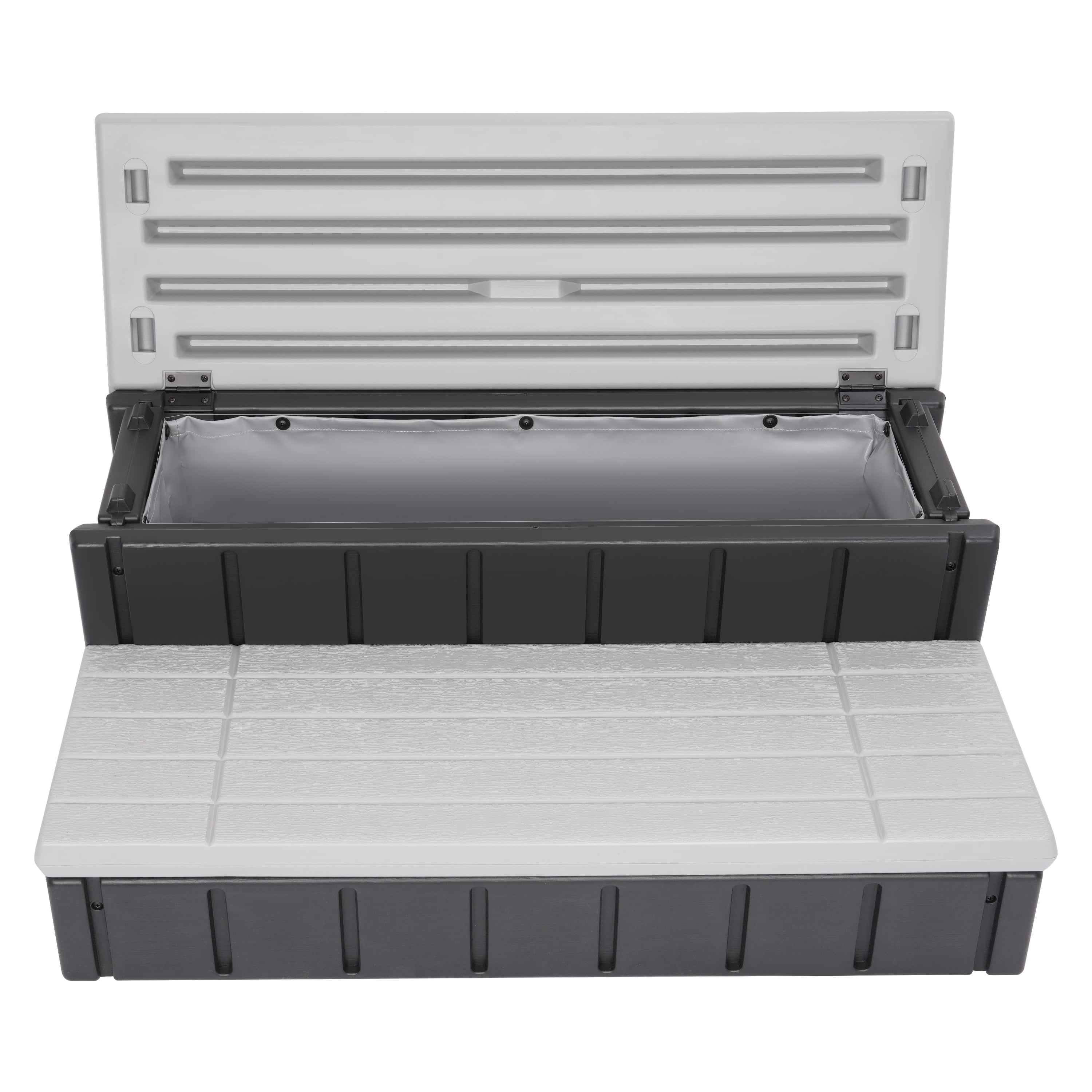 Kojem SPA Step for Hot Tub Outdoor Indoor SPA Slip-Resistant w/ Storage Grayish