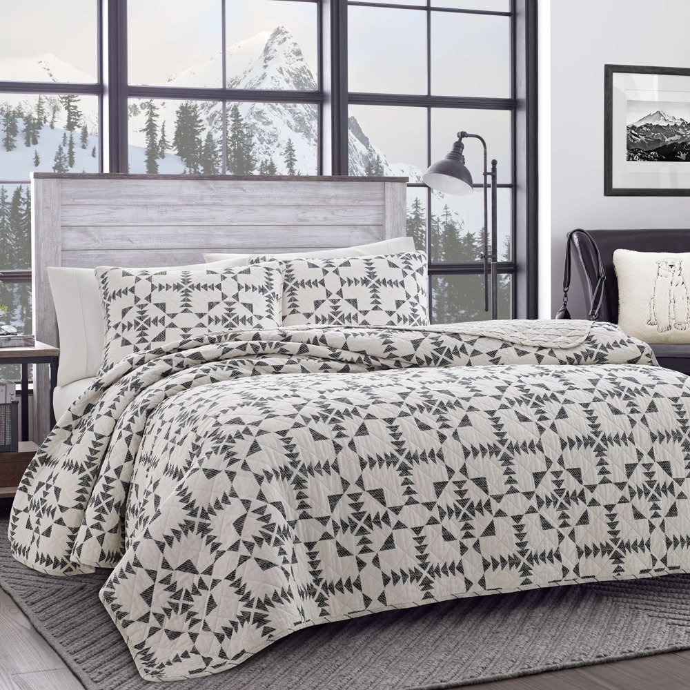 Eddie Bauer Arrowhead Charcoal Quilt Set, Twin