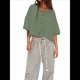 thumbnail image 3 of Suéter Corto con Botones Y2K para Mujer, Cárdigan de Color Liso con Cuello Redondo y Mangas , Top de Punto, Ropa de Calle. Verde XL, 3 of 8
