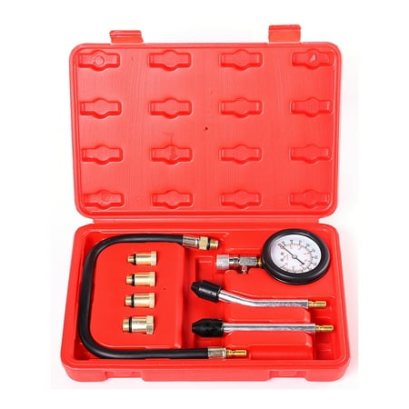 

Cylinder Compression Tester Gas Petrol Engine Gauge Kit for Car with Carry Case