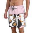 thumbnail image 2 of Goofa Cute Cats Printed Mens Swim Trunks Summer Quick Dry Short Beach Swimwear Bathing Suits-Small, 2 of 9