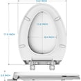 thumbnail image 2 of Quiet-Close Toilet Seat Elongated, Slow Close & Quick Release, Adjustable Quick Screw Attach Non-Slip Hinges, Easy to Install, Universal Fit, 2 of 6