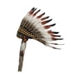 thumbnail image 4 of Tocado Indio Plumas Diadema Pelo Accesorio Fiesta con Plumas Artificiales y Tela Adecuado para Adultos en Representaciones Teatrales Actuaciones de Danza Disfraces y Decoración de Carnaval, 4 of 8