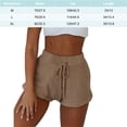 thumbnail image 2 of Jumpingount Pantalones cortos con cinturón de cintura alta para mujer Prendas para la parte inferior del cuerpo color camello L, 2 of 6