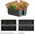 thumbnail image 4 of Pure Garden 20.75in Railing Planter - 6-Gal Outdoor Flower Box, Gray, 4 of 12