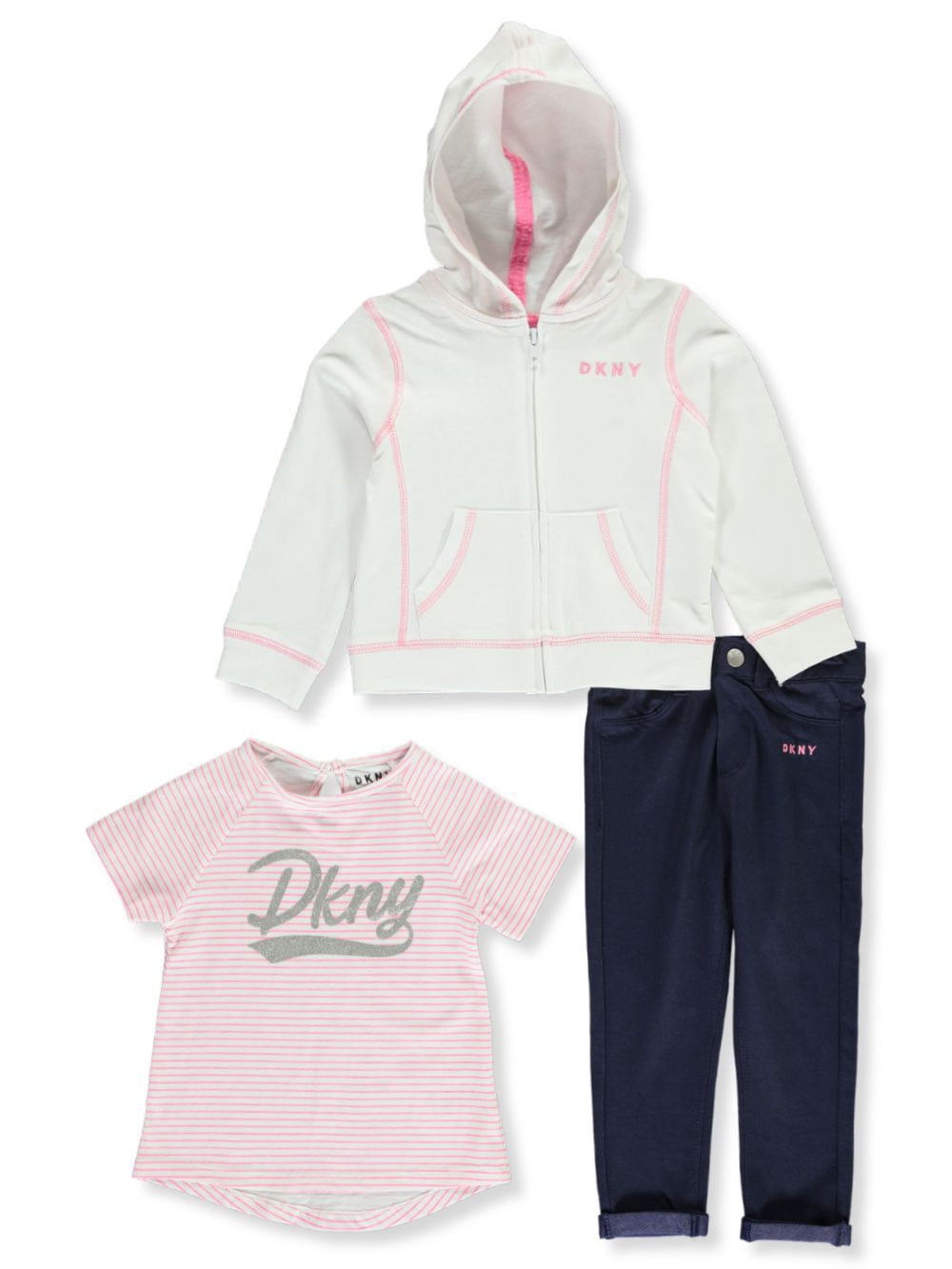 DKNY - DKNY Baby Girls' Drip Logo 3-Piece Leggings Set Outfit (Infant ...