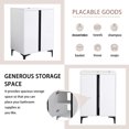 thumbnail image 4 of 24" Bathroom Vanity with Ceramic Sink, Plywood Freestanding Bathroom Storage Cabinet with 2 Doors for Bathroom, White, 4 of 7