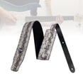 thumbnail image 4 of KAKOWELY Sangle de Guitare Classique Sangle de Guitare Texture Serpent Réglable Sangle de Guitare en Cuir PU Sangle de Basse pour Guitare Électrique 62.99"X2.46"X0.08 Pouces, 4 of 4