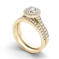 thumbnail image 3 of 1 Carat T.W. Diamond 10kt Yellow Gold Double Halo Engagement Ring Set, 3 of 5