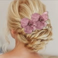 thumbnail image 2 of Unique Bargains 2 Pcs Hair Clip Elegant Flower Hair Clips for Women Coffee Color, 2 of 5