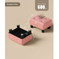thumbnail image 2 of OSM Foot Stool Ottoman, Small Ottoman Foot Rest with Legs, Rectangle Foolstool Ottomans for Couch, Ottoman Foot Stools for Living Room Entryway (Pink), 2 of 9