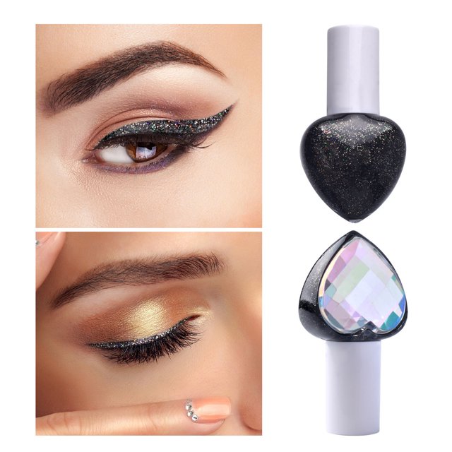 WIFKLSIIPG Ombre à Paupières Liquide en Forme de Cœur Métallique Scintillante Multichrome Haute Pigmentation Longue Durée Sans Froissement Séchage Rapide Maquillage 3,5ml